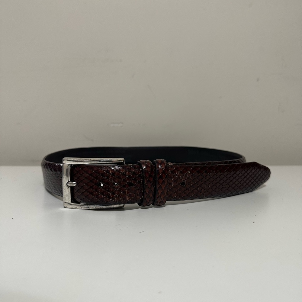 Bill Lavin Soft Collection Reddish Brown Calf Leather Belt Men’s Size 34